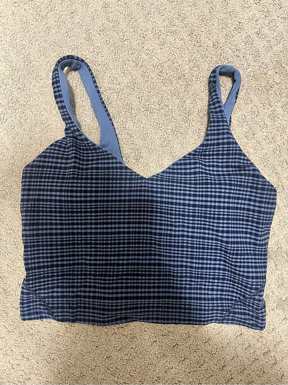 Lululemon Align Tank Top Plaid Blue NEVER WORN